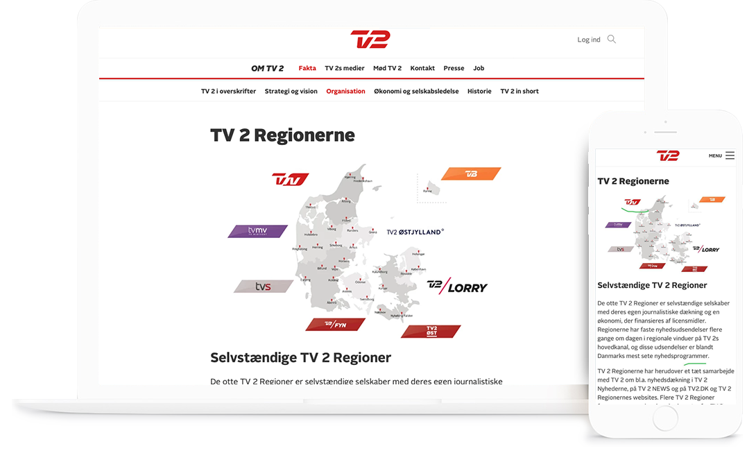TV2 Regionerne på laptop og mobil
